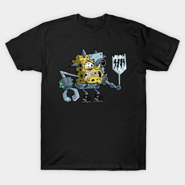 cyborg Sponge bob T-Shirt by DavidGagnon14